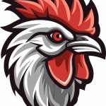 rooster, chicken, animal, bird, mascot, cartoon, character, cock, farm, food, nature, hen, logo, restaurant, meat, icon, symbol